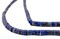 The Bead Chest Lapis Lazuli Cylinder Beads 3mm Afghanistan Blue Gemstone 13-15 Inch Strand
